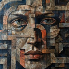 A mind lost in a labyrinth, symbolizing confusion and lack of direction Cubism