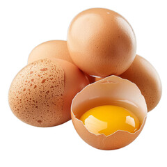 Fresh farm organic brown eggs.