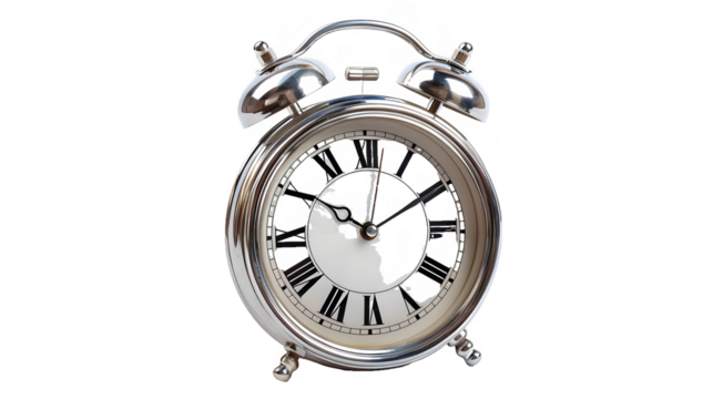 Timeless Precision: Close-Up of a Detailed Clock on a Transparent Background