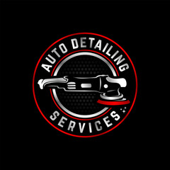 Car wash and Detailing vector logo template illustration