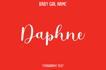 Daphne Woman's Name Cursive Hand Drawn Lettering Vector Typography Text