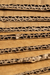 old corrugated cardboard for storage and transportation