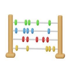3D illustration of abacus. math