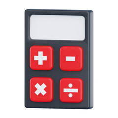 Fototapeta premium 3D illustration of calculator. accounting