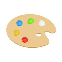 3D illustration of color palette