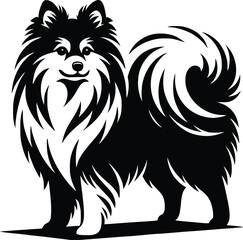 dog breed silhouette  