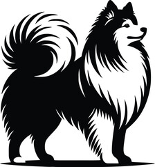 dog breed silhouette  
