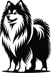 dog breed silhouette  