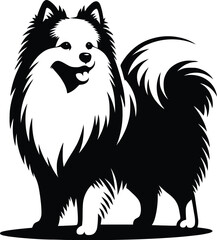 dog breed silhouette  