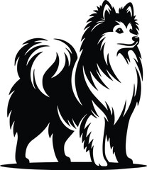 dog breed silhouette  