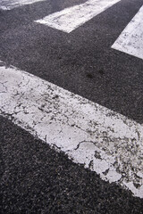 Fototapeta premium Zebra crossing on the asphalt