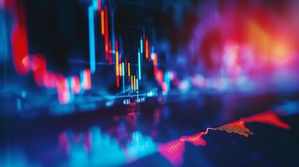 Dynamic business growth: comprehensive market analysis chart showcasing financial profit trends and investment data on a background of rising stock graphs and success metrics