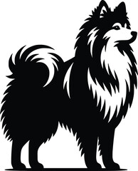 dog breed silhouette  