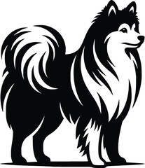 dog breed silhouette  