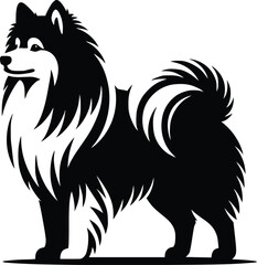 dog breed silhouette  