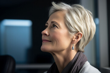 AI generative image of female student during education training class