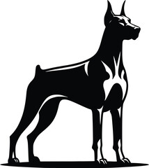 dog breed silhouette  