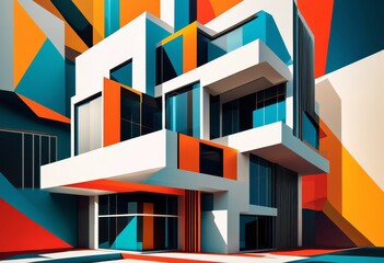 illustration, minimalist architecture clean lines abstract design composition, modern, contemporary, geometric, structure, simplicity, aesthetic, sleek, white