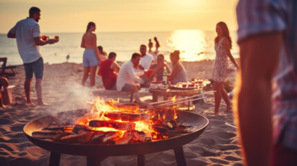 Sunset Beach Barbecue Party