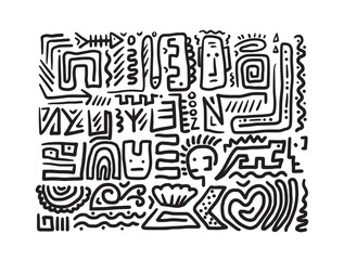 hand drawn art line background pattern