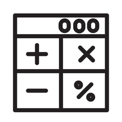 Calculator Line Icon