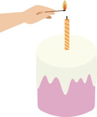 Birthday Party Element. Vector Illustration
