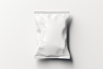 white snack plastic packaging for mockup on white background
