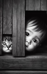 child in window