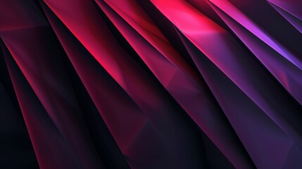 Fototapeta premium Abstract design with sharp geometric folds in red and black. 