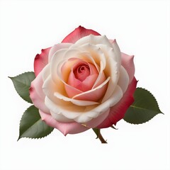 pink rose isolated on white