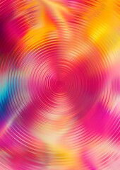 Obraz premium An abstract image with concentric circles in vibrant shades of yellow, orange, and blue, creating a dynamic, swirling effect.