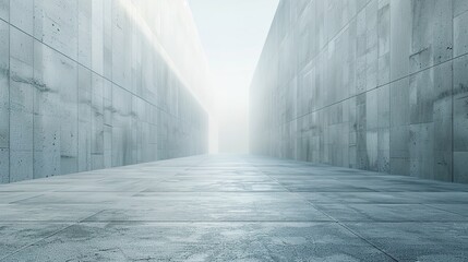 Minimalist urban background with empty streets and minimalist architecture