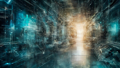 Digital abstract backdround for technological oper