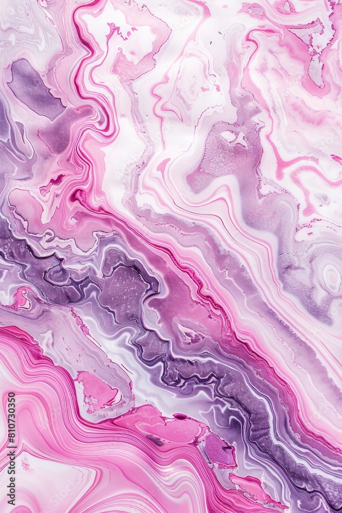 Poster Abstract marble background with pink pattern. Liquid marble texture