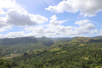 Scenic view of Cabantian hills in Guindulman, Bohol island, Philippines