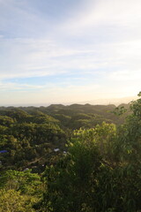Aerial sunset view of Anda in Bohol island, Philippines