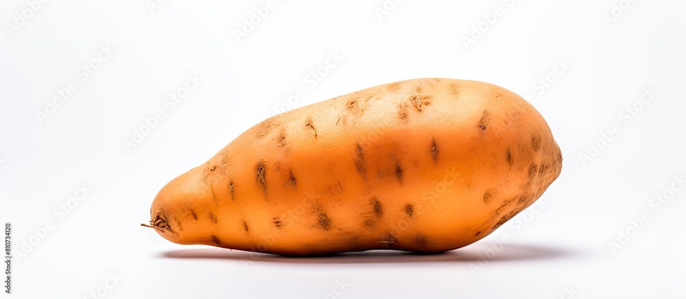 Poster A sweet potato featured in a copy space image against a white background