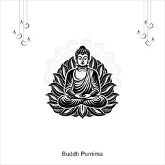 Gautam Buddha. Concept art on Buddha. Concept illustration on Peace. Sitting buddha