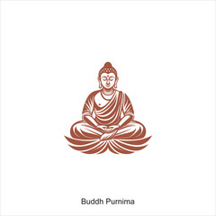 Gautam Buddha. Concept art on Buddha. Concept illustration on Peace. Sitting buddha
