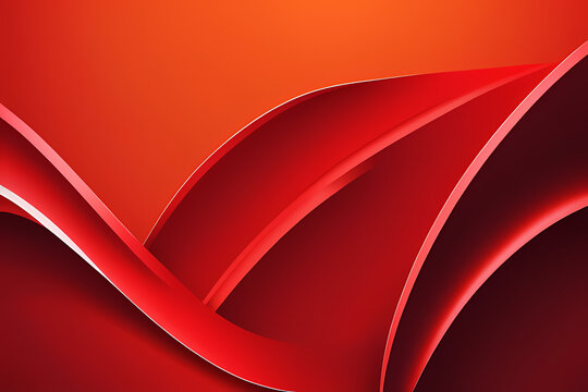 Fluid abstract background with colorful gradient. Abstract red orange wave illustration of modern movement.