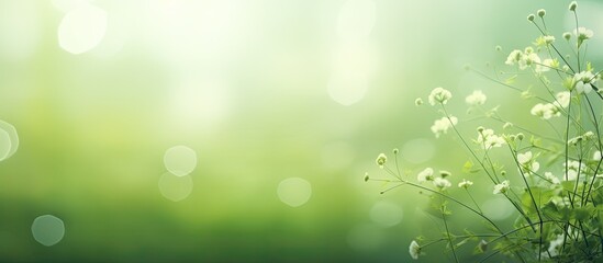 A beautiful out of focus background in a soothing shade of green with a dreamy soft texture perfect for a copy space image