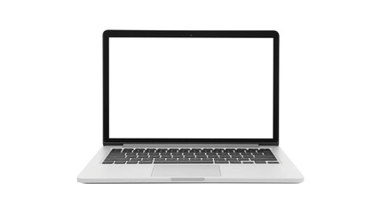 Laptop isolated on transparent white background, clipping path