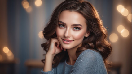 Fototapeta premium Ethereal Beauty Portrait of a Ukrainian Woman