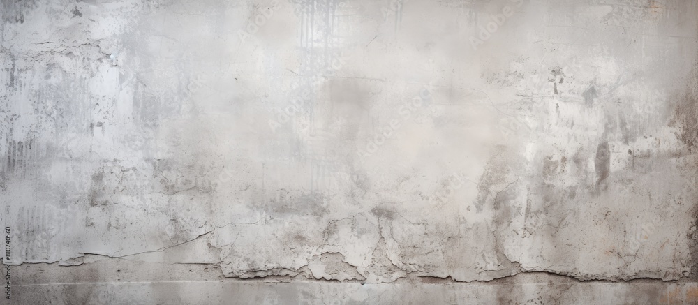Poster a vintage concrete wall with a white paint texture serves as a background featuring a retro pattern 