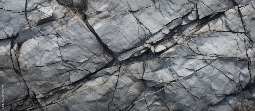 Poster A wild cracked rock formation with a textured surface Perfect for a background image with copy space