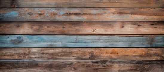 Shabby wooden boards create an abstract background with texture in this photo providing ample copy space