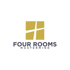 Abstract square logo vector illustration