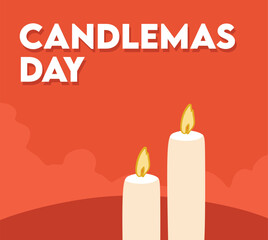 happy candlemas day on orange background