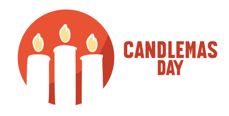 happy candlemas day on orange background