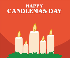 happy candlemas day on orange background